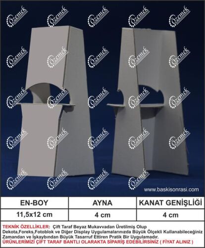 11 cm Karton Ayak - Ayaklı Poster Tutucu 250 Adet - 1