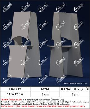 11 cm Karton Ayak - Ayaklı Poster Tutucu 250 Adet