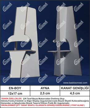 17 cm Karton Ayak - Ayaklı Poster Tutucu 250 Adet