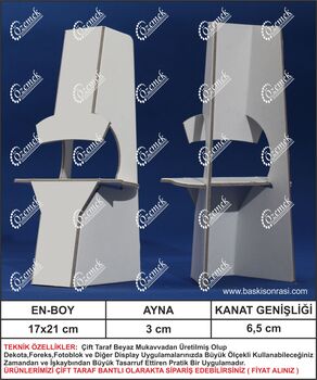 21 cm Karton Ayak - Ayaklı Poster Tutucu 250 Adet