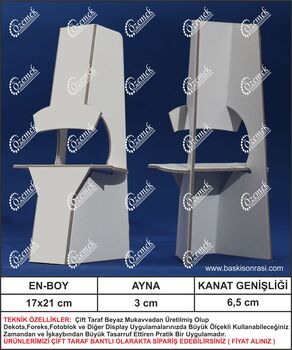 21 cm Karton Ayak - Ayaklı Poster Tutucu 500 Adet