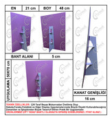  - 48 cm Karton Ayak Tek Kanatlı - Ayaklı Poster Tutucu 100 Adet