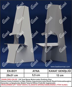 31 cm Karton Ayak - Ayaklı Poster Tutucu 250 Adet