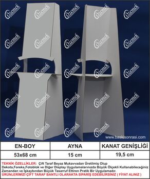 68 cm Karton Ayak - Ayaklı Poster Tutucu 250 Adet