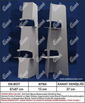 97 cm Karton Ayak - Ayaklı Poster Tutucu 1000 Adet